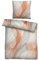 biberna 0636183 Baumwoll-Satin Bettwäsche Welle ABSTRAKT Gold 1x 155x220 cm + 1x 80x80 cm