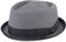 LIERYS Fedora Pork Pie aus Wollfilz Damen/Herren - Porkpie Hut Wasserabweisend & Knautschbar - Filzhut Sommer/Winter - Herrenhut grau M (56-57 cm)