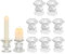 Bougeoirs en Verre, Glasseam Supports De Bougeoirs Transparents 10 Pcs Bougeoirs Bougeoirs Bougeoirs Bougeoirs De Noël pour Salon Table À Manger Décoration De Mariage