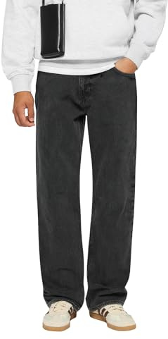 Burocs John Straight Jeans - Black Grey - Jeans Herren - 5-Pocket-Style - Mit YKK-Reißverschluss - 100% Baumwolle, Farbe:Black Grey, Hosengröße:W30 L30
