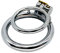 Double Penis Ring Lock Chastity Cage Stainless Steel Bondage Device Restraint Cage For Male (40mm, Round Ring)