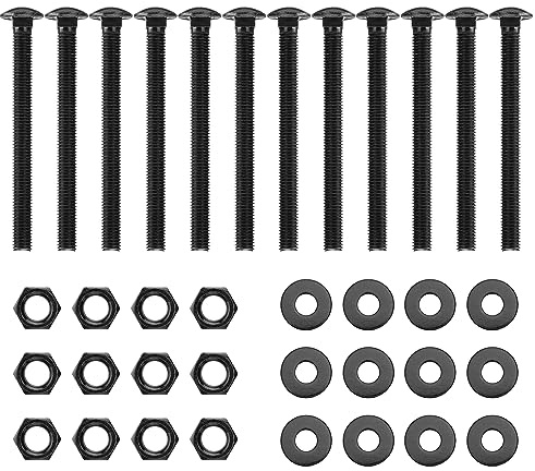 1/2 x 6 Carriage Bolt Kit, 12 Bolts, 12 Washers & 12 Nuts