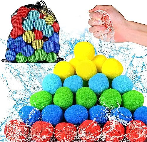 Globos de Agua Reutilizables, ACTOYS 30 Globos de Agua, Globos de Agua Llenado Rapido, Bombas de Agua Reutilizables, Juegos de Agua, Juguetes Piscina