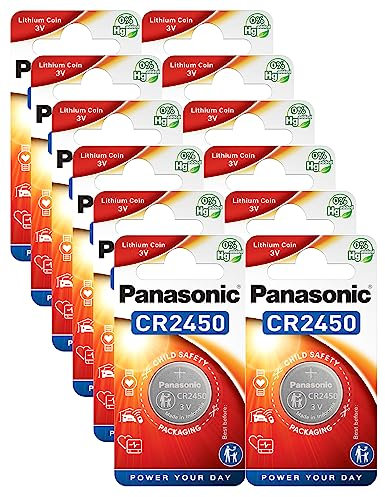 Panasonic CR2450 - Batteria a bottone al litio 3 V confezione da 12 pz