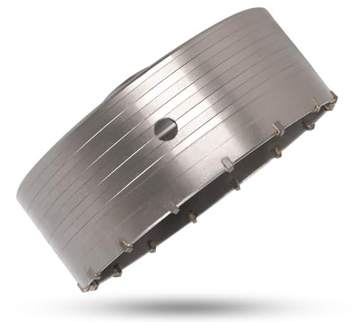 Sollar Scie-cloche pour béton de 16 cm avec tige de 160 mm – Scie-cloche à dents en carbure de tungstène pour ciment, brique, béton, mur de pierre