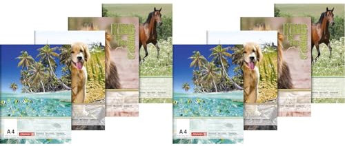 Brunnen 1047914 Zeichenblock (A4, 100 g/m², 20 Blatt) Tiermotive (Packung mit 2)