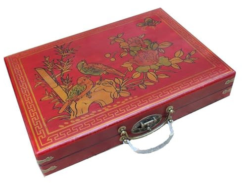 RATSTONE Mahjong,Jeu Chinois,Mahjong Traditionnel Chinois,Jeu de Mahjong Traditionnel Chinois Portable, adapté aux Jeux familiaux, aux fêtes, aux Jeux Amusants pour Adultes pour Passer Le Temps.