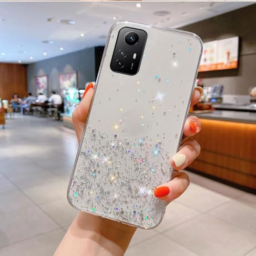 Glitzernder Transparenter Hülle Sternenhimmel Kompatibel mit Xiaomi 12 Lite Case TPU-Schutzabdeckung für Schlankes Anti-Stoß-Handyhülle