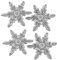 SHINEOFI 2pcs Xmas Sew on Badges DIY Embroidery Applique Snowflake Embellishment Heat Press Jacket Patch Iron on Applique Crystal Decor Snowflake Ornament White The Iron Christmas