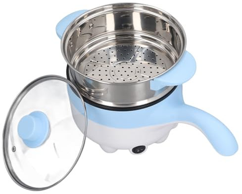 24V 2L Auto-Elektro-Kochtopf, Multifunktions-Pfanne mit Edelstahl-Dampftopf, Tragbar für Picknick-Camping