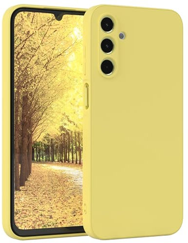 EAZY CASE - Silikonhülle für Samsung Galaxy A15 Hülle Silikon Case Gelb weich stoßfeste Handyhülle Galaxy A15 Schutzhülle mit Kameraschutz Dünn Premium Schutz Cover TPU Phone Bumper in Pastellgelb