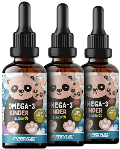Omega-3 Vegan für KINDER (150 ml) - DHA & EPA - Omega-3-Algenöl mit 250 mg DHA und 130 mg EPA pro Tag - leckerer Orangen-Geschmack - laborgeprüft mit Zertifikat - Vorrat für 186 Tage - 100% vegan