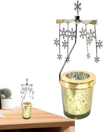 Rotierender Kerzenhalter, drehender Teelicht-Kerzenhalter - Katzen Kerzenhalter,Drehendes Kerzenständer-Karussell, rotierender Kerzen-Teelichthalter für die Feiertagsdekoration zu Hause