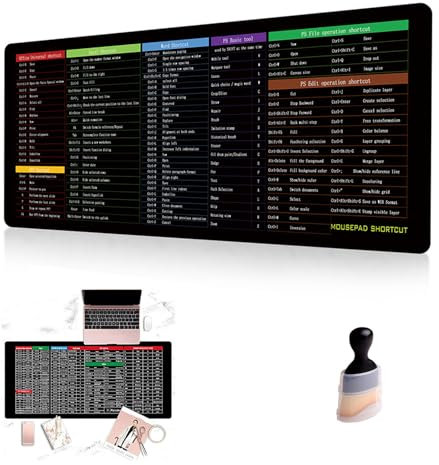 Generisch Tapis de souris antidérapant avec raccourcis clavier Excel, Word/Excel, Rectangulaire, Caoutchouc, Stil-a, 800 x 300 mm/31,49 x 11,81 Zoll