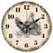 CHGCRAFT Wall Clock Country Style Chicken Non-Ticking Clock Round en Decorative MDF Printed for Home Living Room Bedroom Home Office Decoration