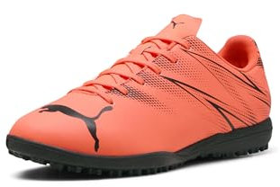 PUMA Men's Attacanto Turf Trainer Soccer Cleat Sneaker, Glowing Red-puma Black, 6 UK