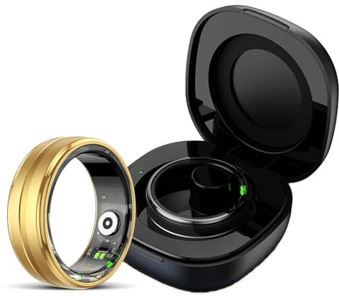 Smart Ring Fitness Ring Tracker Smartringe für Herren Damen IP68 Wasserdicht Android iOS Fitnessring mit Schlaftracker Schrittzähler Kalorien Herzfrequenz Pulsmesser Sleep Tracker Aktivitätstracker