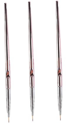 HAPINARY 3pcs Rose Gold Nail Art Pen Manicure Tool for Nail Decorations Professional Pen Diy Art Supply