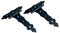 Moni Kreuzgehänge 2er SET 100mm-300mm Garten Scharnier Schwarz Deko T-Bänder Dekoration Dekorativ Torscharnier Tor T-Band (150mm) - Stahl, Rustikal, Pulverbeschichtet, Schwarz