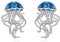 Quallen Ohrringe Sterling Silber Qualle Ohrstecker Ozean Schmuck Geschenke für Damen