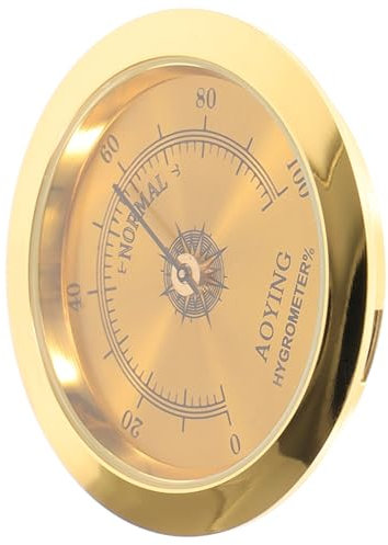 SHOWERORO Gitarrenfeuchtigkeitsmesser Kleines Hygrometer Für Gitarrenkoffer Gitarrenhygrometer Aus Robustem Metall Feuchtigkeitsmonitor Für Musikinstrumente