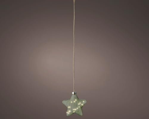 Lumineo LED Stern grün/warmes Weiss 20cm