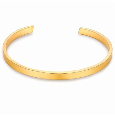 True Rebels Herren Armspange aus Edelstahl gelbgold Edelstahlarmreif