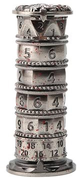 diceevil Pagoden-Würfel, Metall, D&D, einzigartige Roulette-Würfel für DND, 7-in-1 D&D-Würfel, Warhammer, 40 K, Pathfinder, Sci-Fi, Krieg, Kriminalthema, Tischspiele