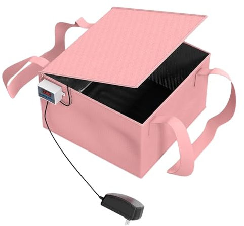 Luckxing Brot Gärbox Mit Heizung, Joghurt-Teig-Gärungserhitzer Faltbare Brot Gärschrank Einstellbare Temperatur, Teiggärbox Zum Brotbacken Joghurt, Natto Und Handgemachter Seife - 30 X 29 X 19 Cm