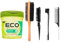 Styling-Gel-Bundle – Öko-Stil Olivenöl Eco-Gel (236 ml), Amara Wildschweinborsten Haarbürste & Slick Back Haarbürsten-Set – Öko-Haargel für geschmeidige Styles, Locken-Gel für lockiges Haar &