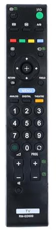 AULCMEET Télécommande,RM-ED009 Sub RM-715A Nouvelle télécommande de Remplacement pour fit for Sony Bravia LCD Digital Colour TV KDL-40D2710 KDL-40T2800 KDL-40D2810 KDL-40T3000 KDL-40S3010 KDL-40S3000
