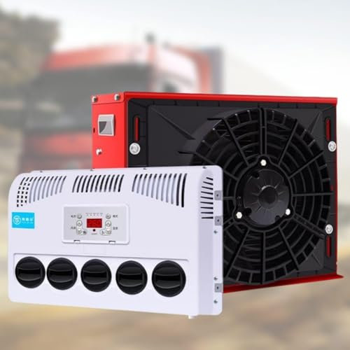 Climatiseur 12v/24v pour camping-car avec télécommande, sortie d'air rotative à 360°, unités intérieures/extérieures pour camion, camping-car, bateau, camping-car, caravane,12V