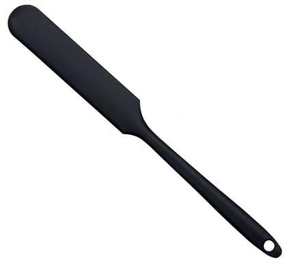 Silikonschaber Schwarz,Teigschaber Silikon,Silikon Spatel Küche,Langes Silikon-rasiermesser,Klein Teigspachtel,Hitzebeständig Küchenschaber Topfspatel,Küche Spatula,für Kochen,Backen,Rühren