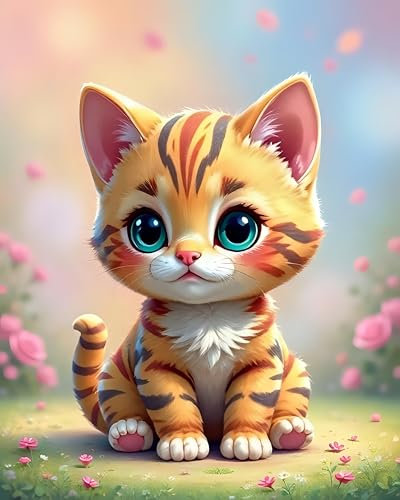 Picmondoo Diamond Painting Mini – Karlchen – 20x15 cm – Bastelset für Kinder & Erwachsene – Mit 3 irisierenden AB-Farben – Komplettset mit Werkzeug & Harzsteinen – Quadratische Steine