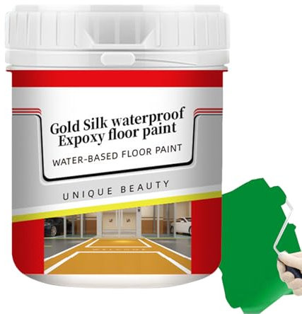 Pintura para suelos de hormigón, revestimiento de resina epoxi antideslizante a base de agua, sellado de bajo olor, pintura protectora para sótanos, terrazas, trasteros, espacios comerciales, duradero