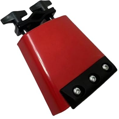 3.Noise-Reducing 10.2 cm Metal Cowbell Multiple Sound Hand Percussion With Mute Strips For Musicians With Sound Damping Protection Strips