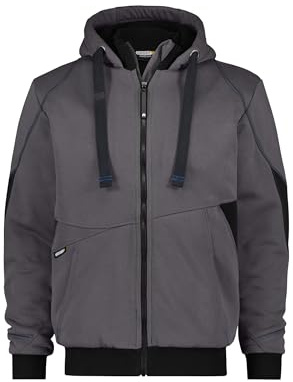 DASSY® Pulse Sweatshirt-Jacke - Größe 2XL - ANTHRAZITGRAU/SCHWARZ