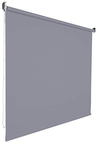 Verdunkelungsrollo Rollo Vorhang Fenster Kettenzugrollo Seitenzugrollo viele Farben Breite 60-200 cm Höhe 180 cm Stoff lichtundurchlässig verdunkelnd Metall Halter (Größe 150 x 180 cm Farbe Grau)