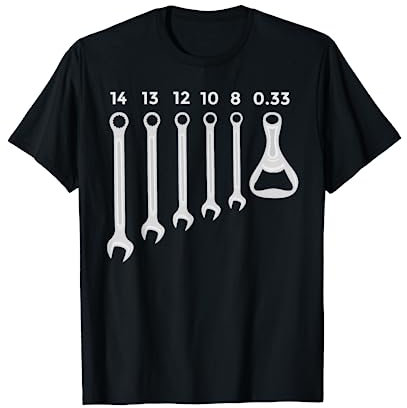 Handwerker Geschenkidee: 0,33 Schlüssel Flaschenöffner T-Shirt