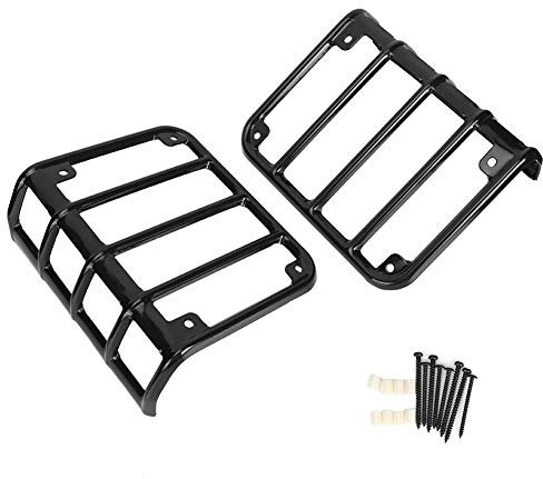 Rücklichtabdeckung, Rücklichtabdeckung, Rücklichtschutz, Eisenrücklichtschutz, passend für Jeep Wrangler JK 2007-2017 Rückleuchte(black)