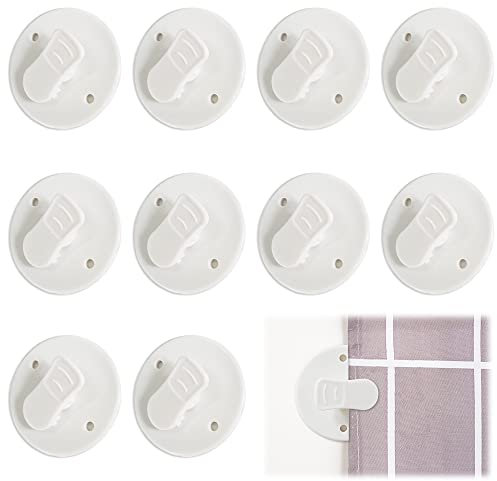 10 Stück Weiß Duschvorhang Clips, Selbstklebende Guard Vorhang Stop Clips, Duschvorhang Halterung, Spritzschutz für die Dusche, Vorhang Clips Verschütten Bad Zubehör