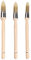 Xzeemo Lot de 3 Pinceaux Rond Professionnnels, Brosse Ronde en Bois, Poils en Fibres Synthétiques, Pinceau de Pouce à Rechampir pour Émaux, Peinture, Teinture, Apprêts, Vernis (15mm, 18mm, 21mm)
