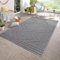 Carpetsale24 In- & Outdoor Teppich Wetterfest 240 x 340 cm Sisal Optik Grau - Teppich Waschbar, Wasserfest, Pflegeleicht und Flachgewebe - Ideal für Balkon, Garten, Terrasse und als Küchenteppich