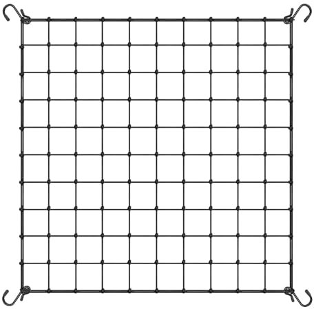 VIVOSUN Ranknetz 150x150cm Spaliernetz mit 4 Haken Rankhilfe Netz für Kletterpflanzen Gemüse Früchte und Blumen