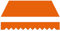 home Trends Markisenstoff 4m Markise mit Volant 4 x 3 m Markisenbespannung ersatzstoff 387 x 300cm Balkon Markise wasserabweisend & Sonnenschutz Ersatz Markisentuch P1027- Orange