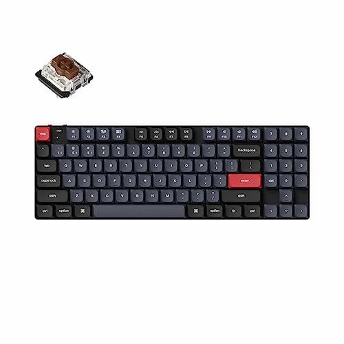 Keychron K13 Pro (Schwarz/Grau, DE-Layout, Gateron Low Profile 2.0 Mechanical Brown, Hot Swap, Aluminiumrahmen, RGB)