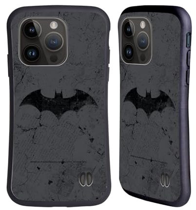 Head Case Designs Officially Licensed Batman DC Comics Logo Distressed Hush Hybrid Case Compatible With Apple iPhone 15 Pro