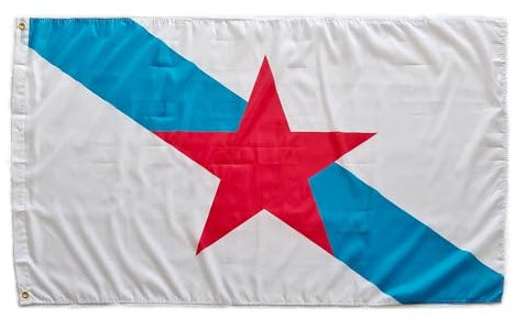 Bandera de Galicia ESTRELEIRA 150x90cm para Palo - Bandera INDEPENDENTISTA GALLEGA - NACIONALISMO Gallego 90 x 150 cm