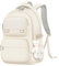 KBTYE Schulrucksack für Kinder, Mädchen, niedlicher Reise-Rucksack für College, Damen, Herren, lässiger Laptop-Büchertasche für Teenager, Studenten, Beige, Lässig