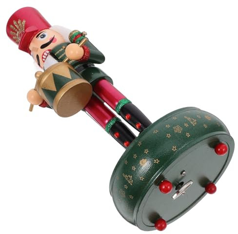 Cabilock Nussknacker Musikbox Mit Beweglichem Mund Und Händen Holzfigur Für Weihnachtsdekoration Festliche Tischornamente Oder Zu Besonderen Anlässen